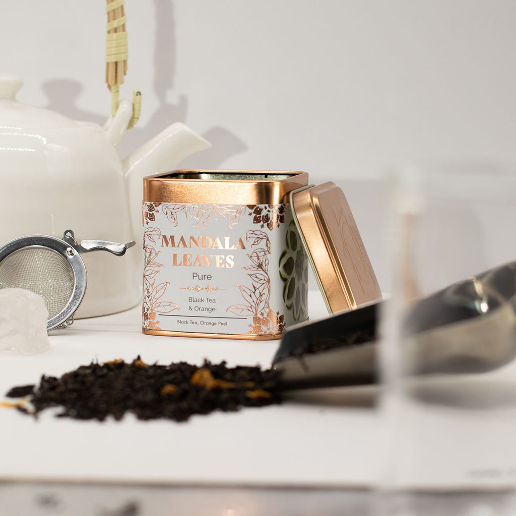 Thé Noir Bio Narnaja 50g – Thé Noir Écorce d’Orange Artisanal | Boîte Métallique Réutilisable