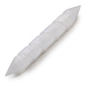 Baguette en Spirale de Sélénite - 16 cm (Pointes aux Deux Extrémités)