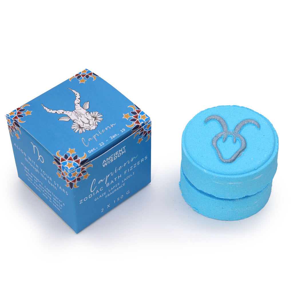 * Coffret de Galets de Bain Effervescents du Zodiaque avec Horoscope – Capricorne