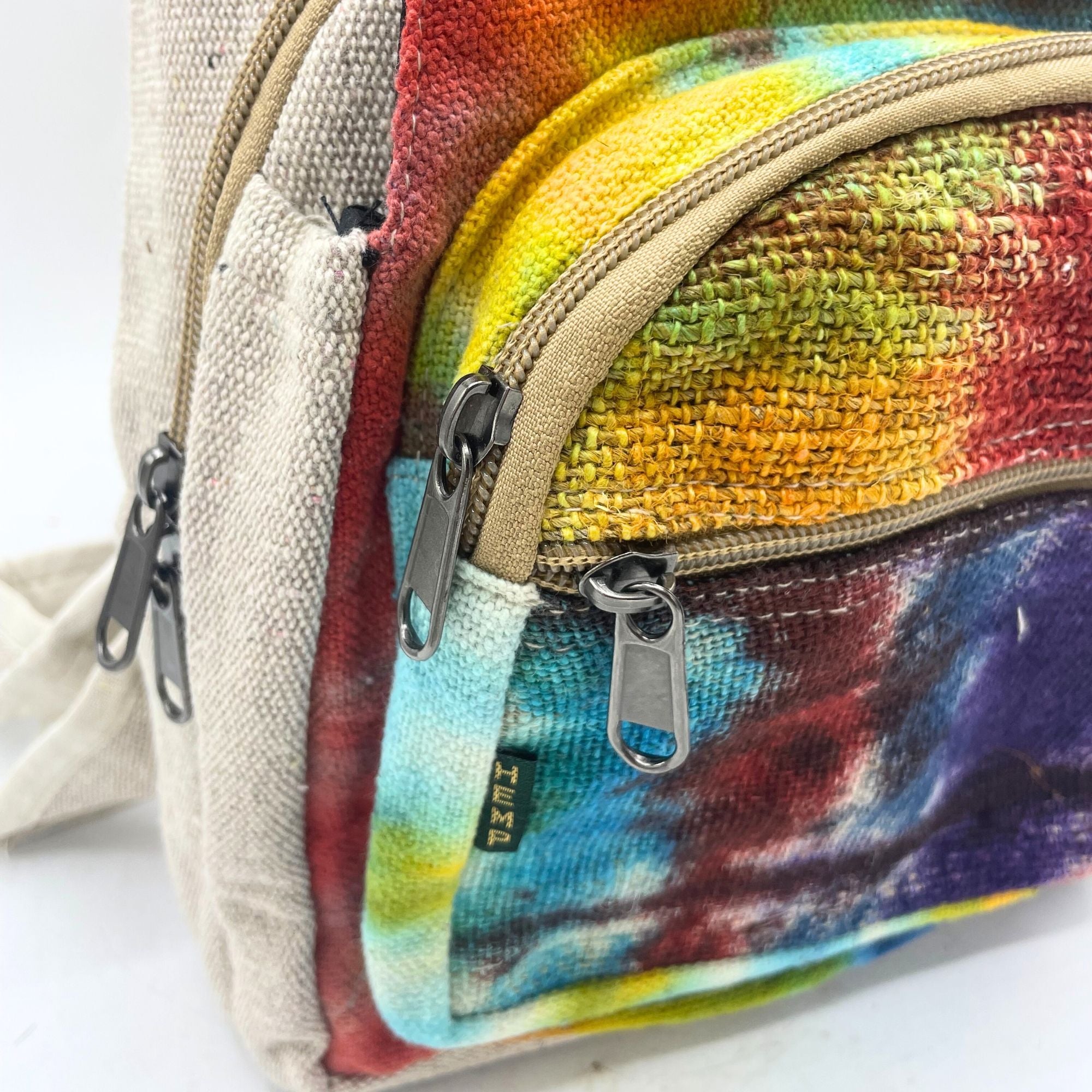 Sac Sling Tie-Dye en Chanvre – Port Épaule | Teinture Artisanale | Fait Main Népal