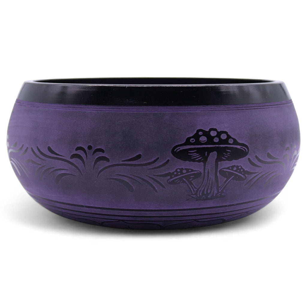 * Bol chantant Champignon à forte sonorité – Brume violette (23 × 10,5 cm, 1,3 kg)