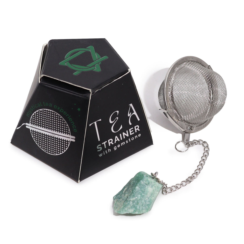 * Infuseur à thé avec pierre brute d’aventurine verte