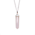Pendentif pointe classique en quartz rose