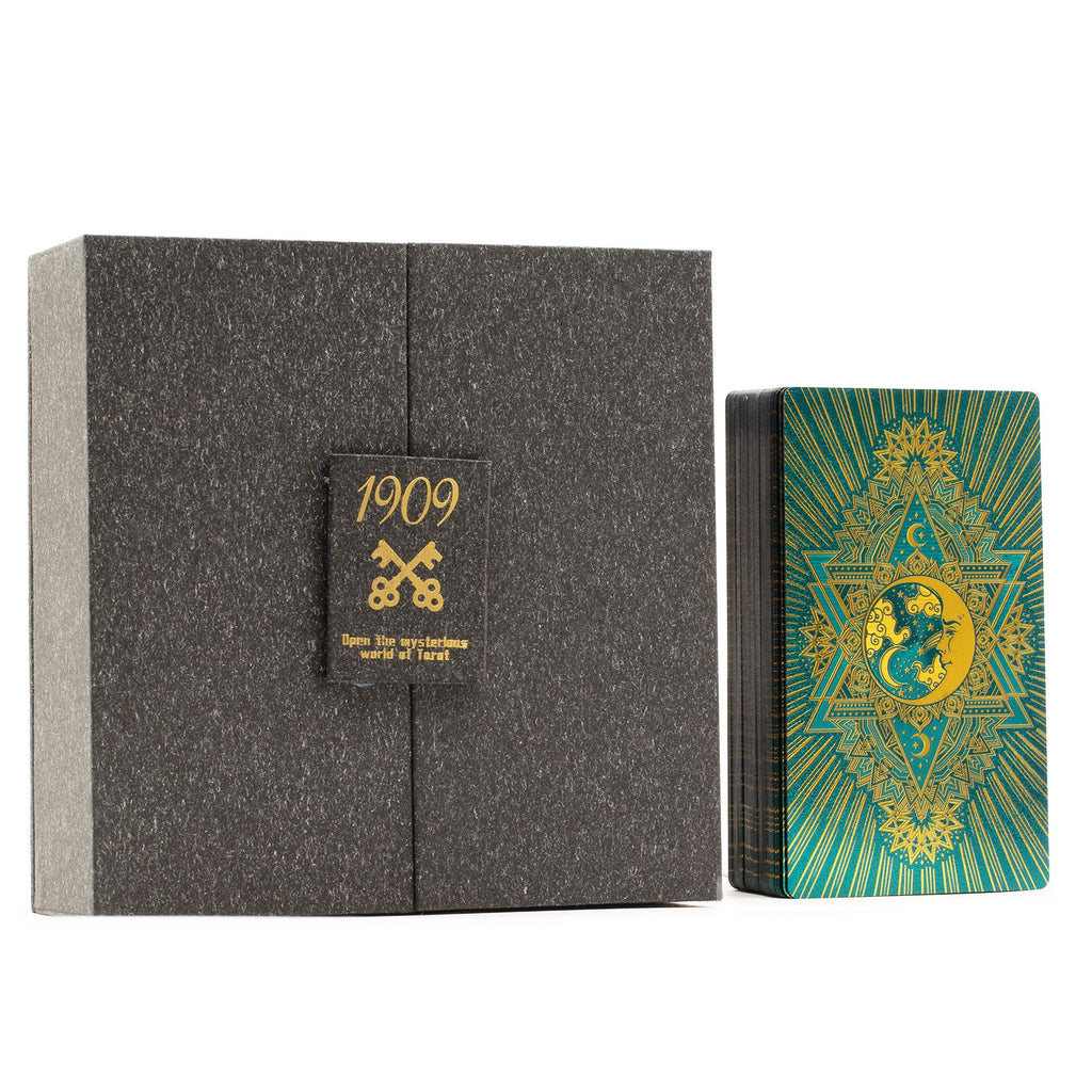 Coffret Cadeau Tarot Feuille d'Or & Turquoise
