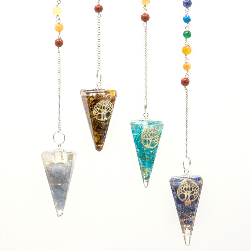 * Pendule chakra en orgonite – Arbre de vie