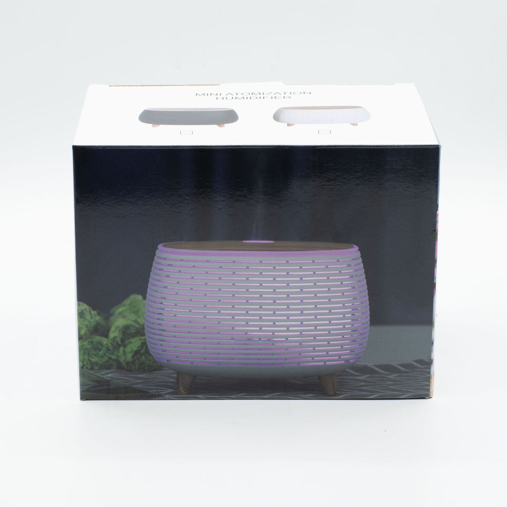 * Diffuseur aromatique au design futuriste rainuré avec éclairage multicolore
