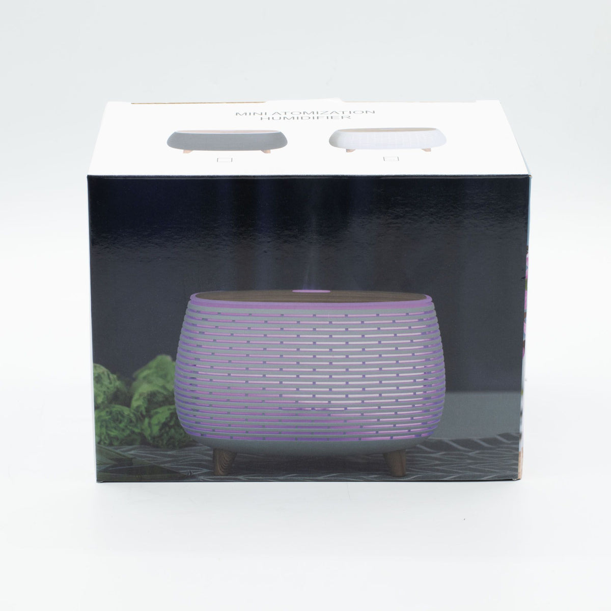 * Diffuseur aromatique au design futuriste rainuré avec éclairage multicolore