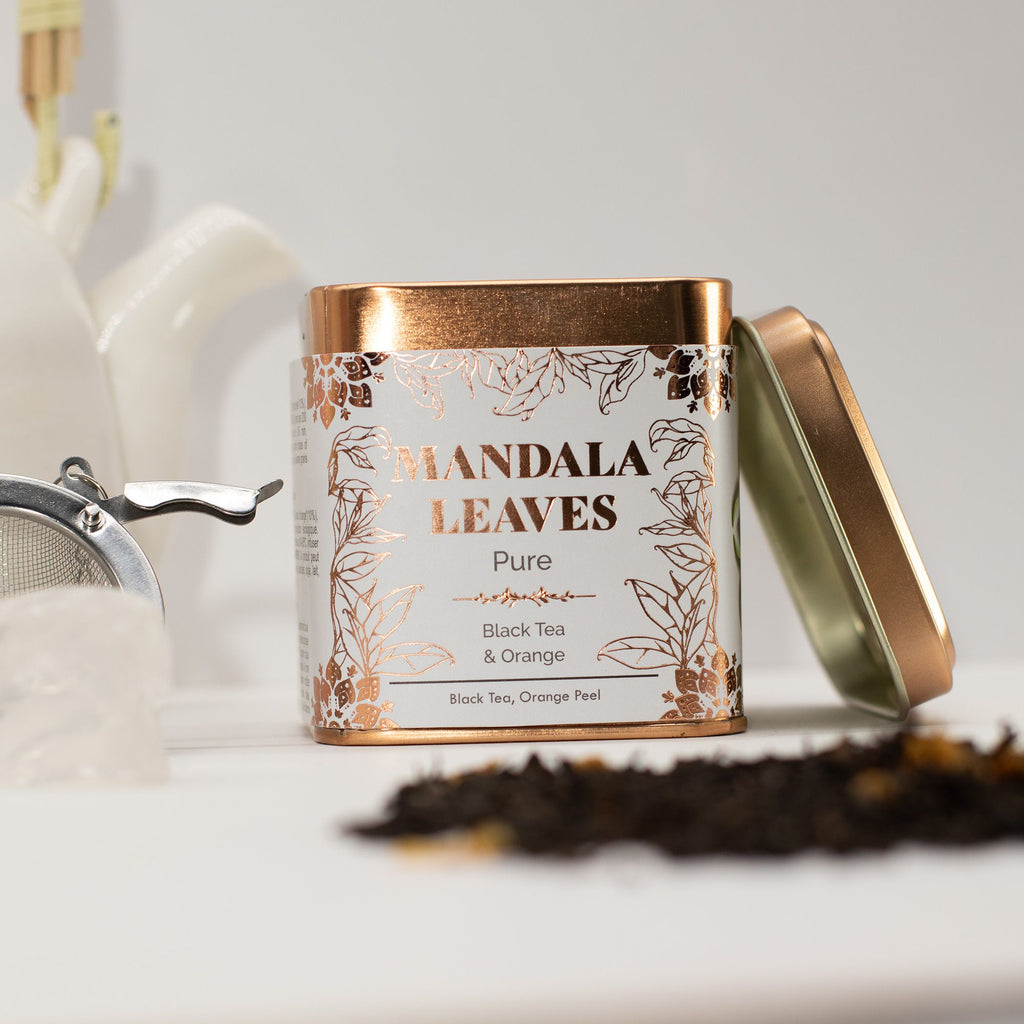 Thé Noir Bio Narnaja 50g – Thé Noir Écorce d’Orange Artisanal | Boîte Métallique Réutilisable