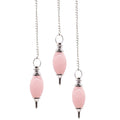 Pendule en quartz rose en forme de lingam