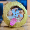 Jardin d'Arbres en Quartz Rose - Bague en Bois de Manguier - 60 Éclats de Pierre