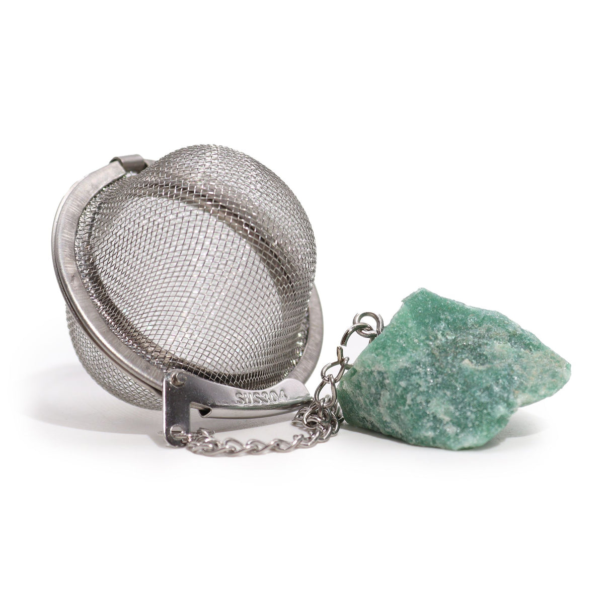 * Infuseur à thé avec pierre brute d’aventurine verte