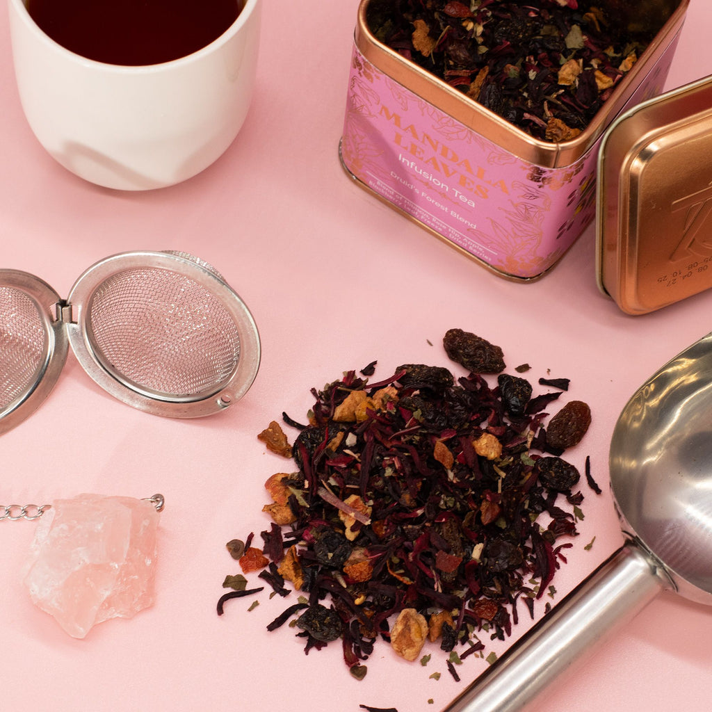 Forêt du Druide 50g – Infusion Fruits Rouges Hibiscus Pomme | Boîte Métallique