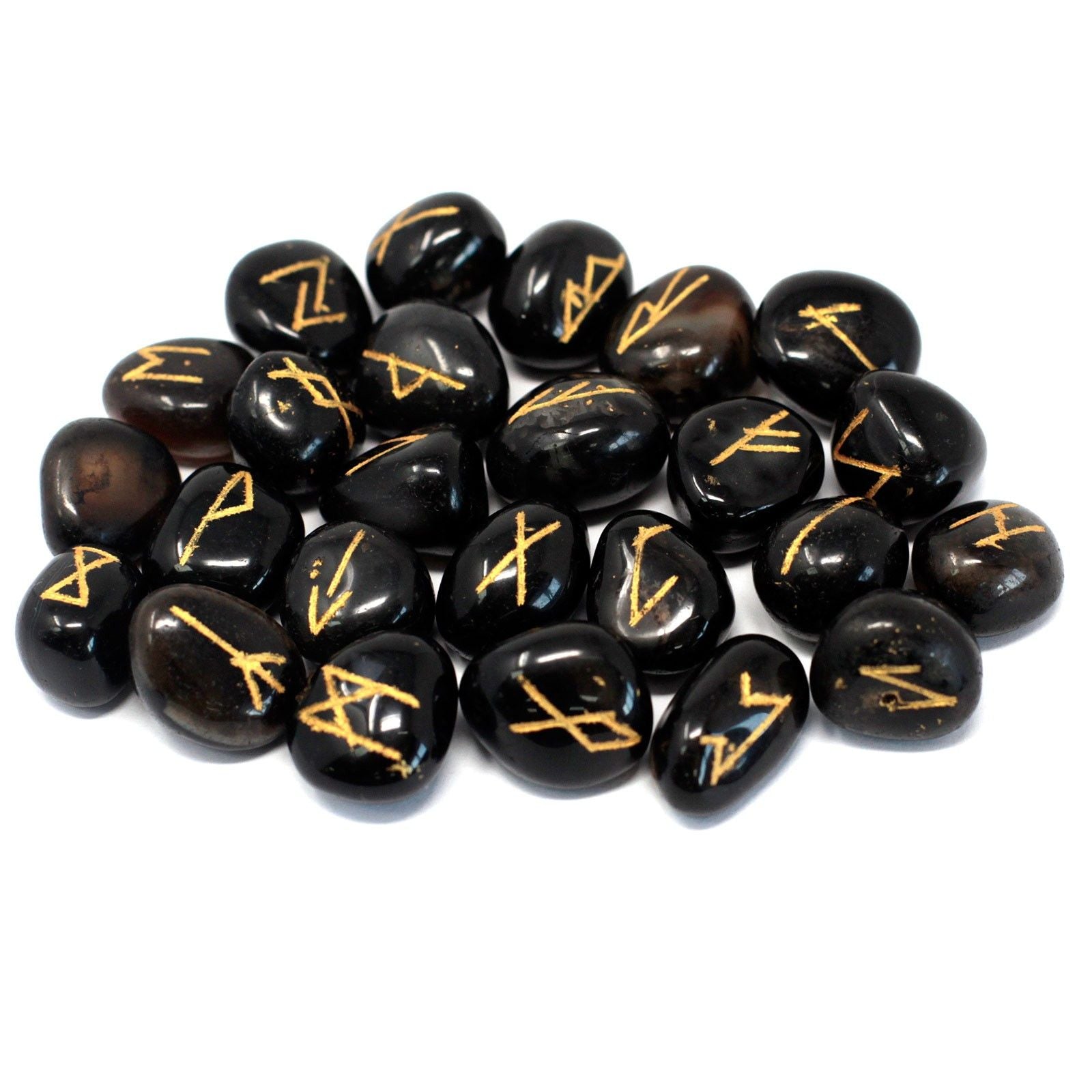 Runes Indiennes en Pochette - Onyx Noir