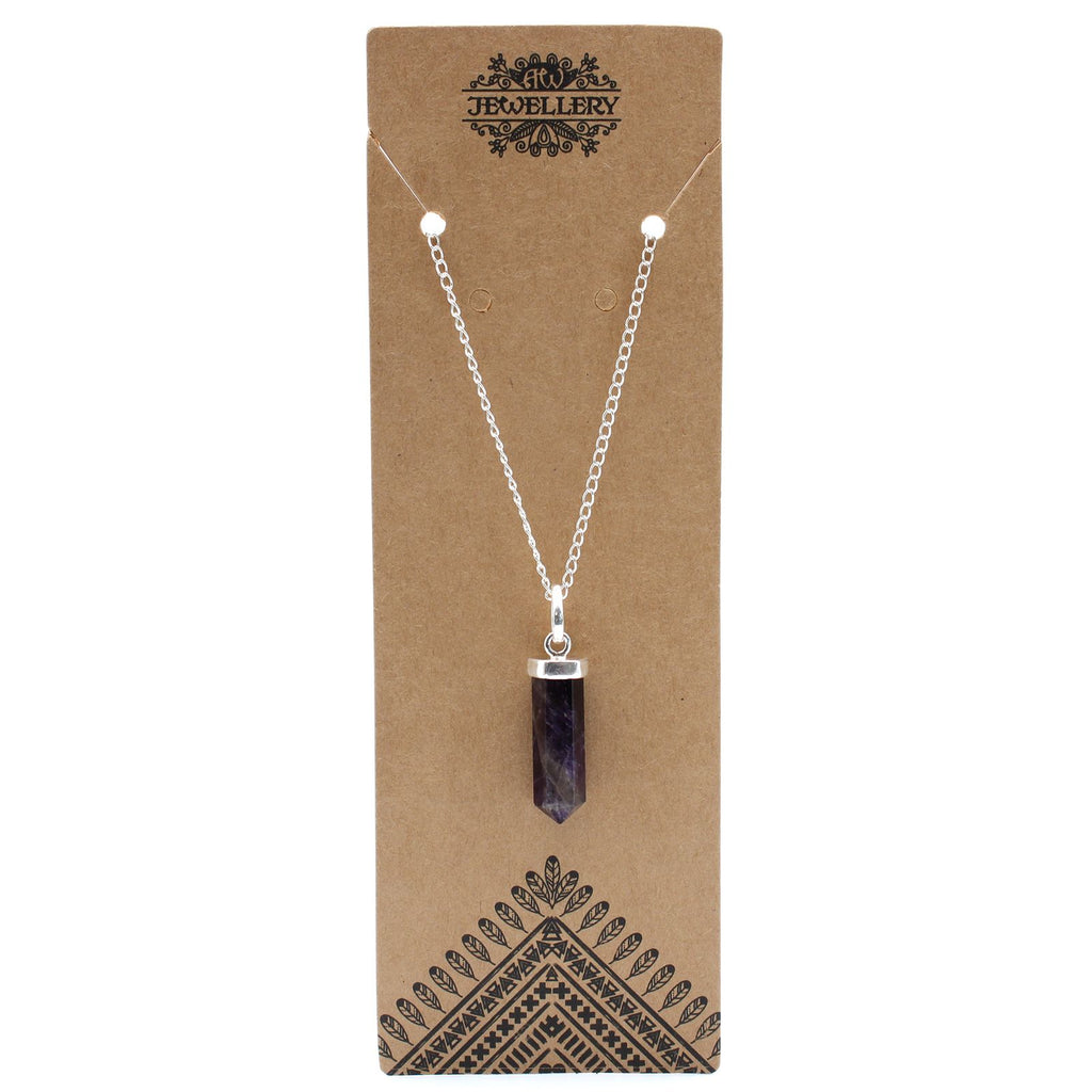 Pendentif classique en pointe d’améthyste