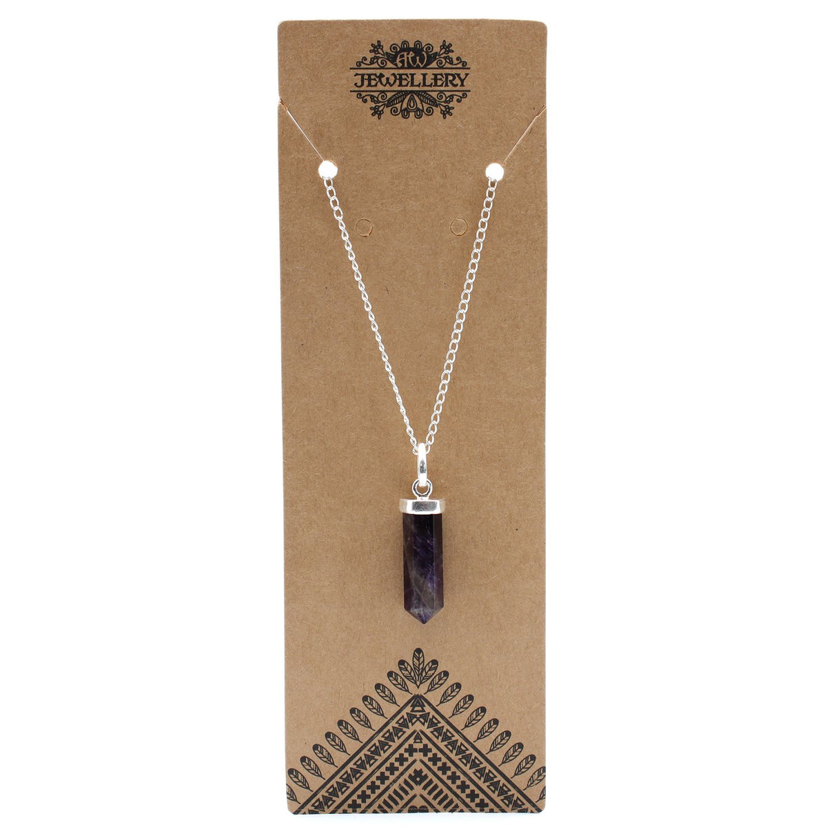 Pendentif classique en pointe d’améthyste