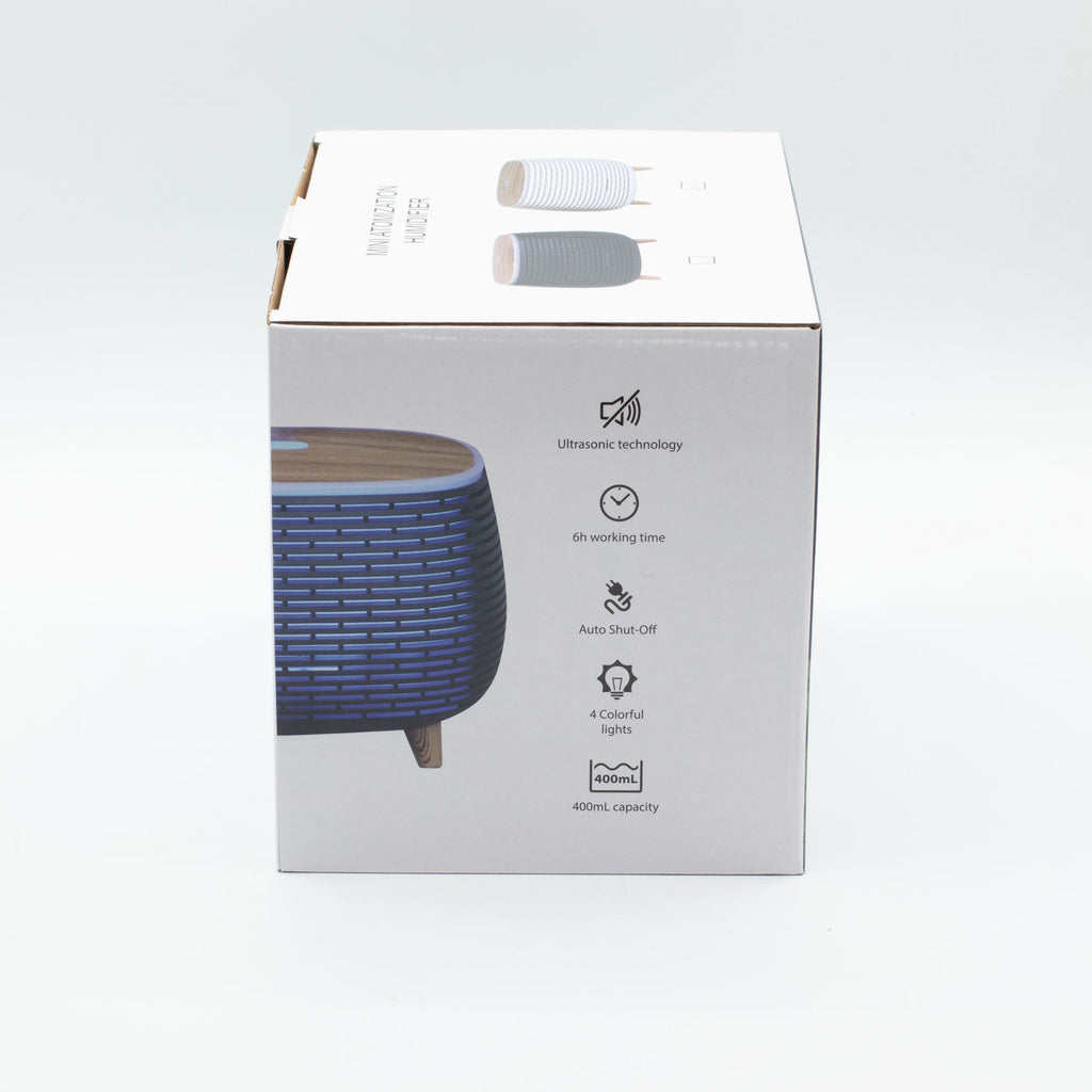 * Diffuseur aromatique au design futuriste rainuré avec éclairage multicolore