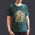 * T-Shirt en Coton Délavé Nomad Sari – Hamsa – Vert – M