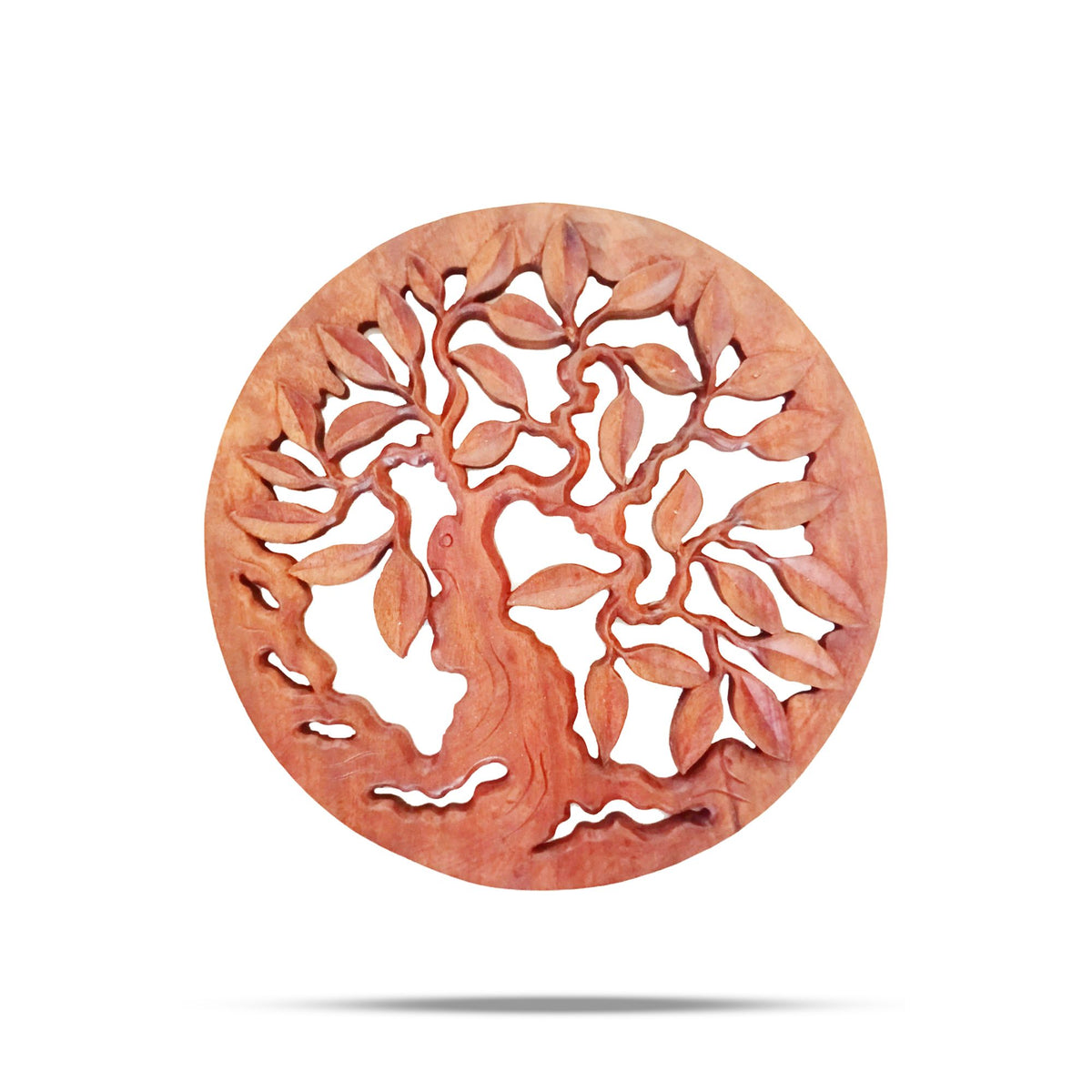 * Panneau décoratif rond en bois Arbre de Vie, modèle épais, 30 cm