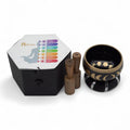 * Coffret de bol chantant noir aux phases lunaires, 10,7 cm