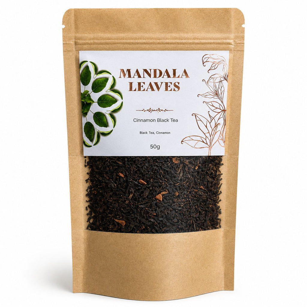 Thé Noir Bio à la Cannelle 50g – Mélange Artisanal Chaleureux & Réconfortant | Sachet Artisanal