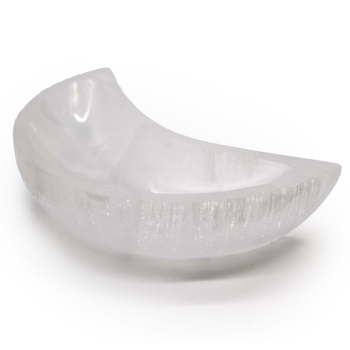 Coupelle lune en sélénite – 15 cm