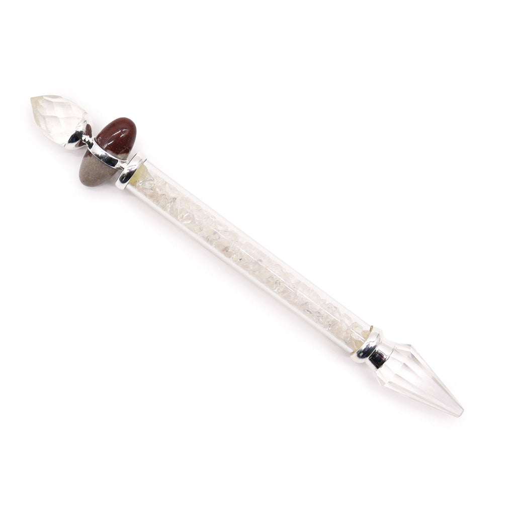 Baguette magique Shiva Lingam en cristal de roche – Sagesse