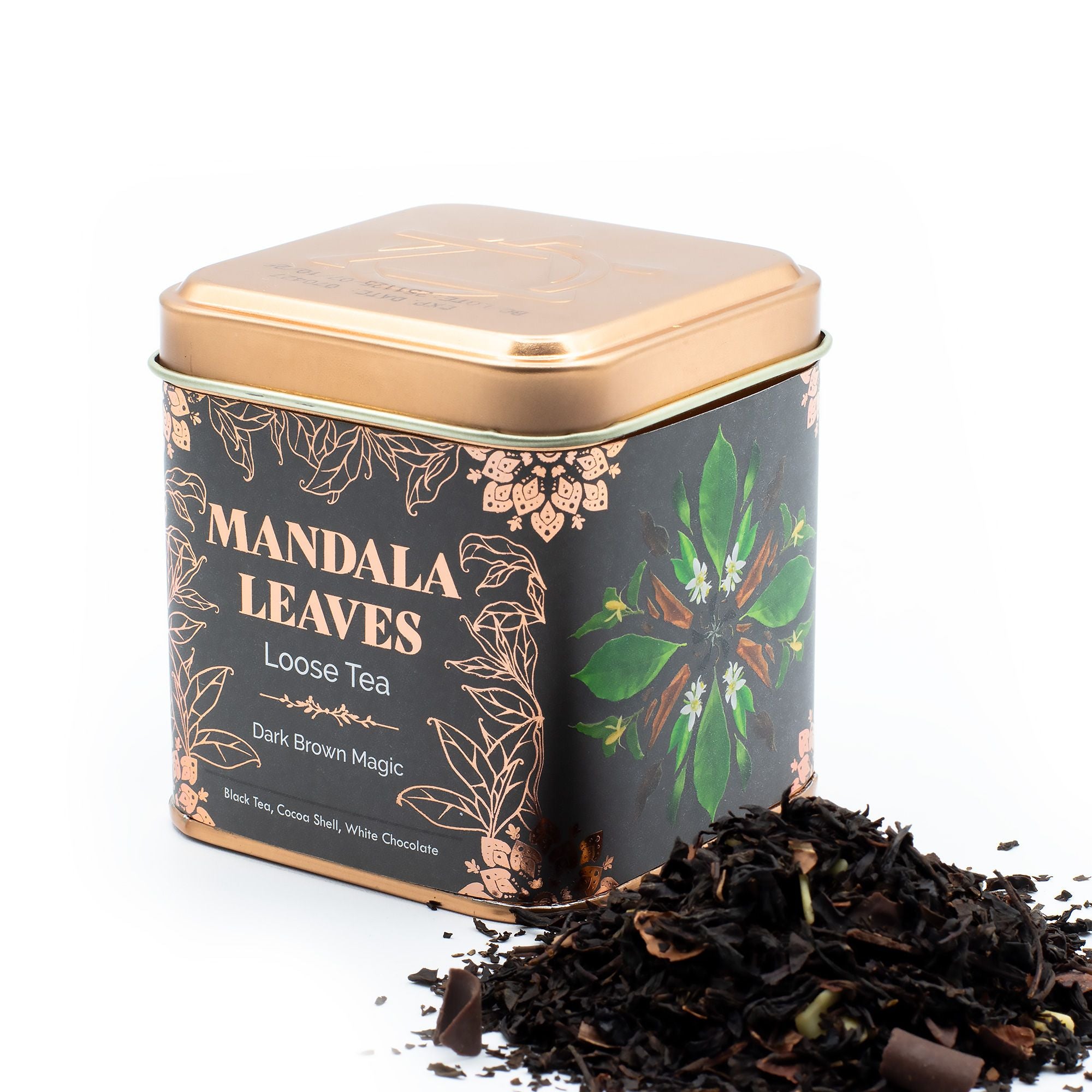 Thé Noir Dark Brown Magic 50g – Mélange Chocolat & Amande Artisanal | Boîte Métallique
