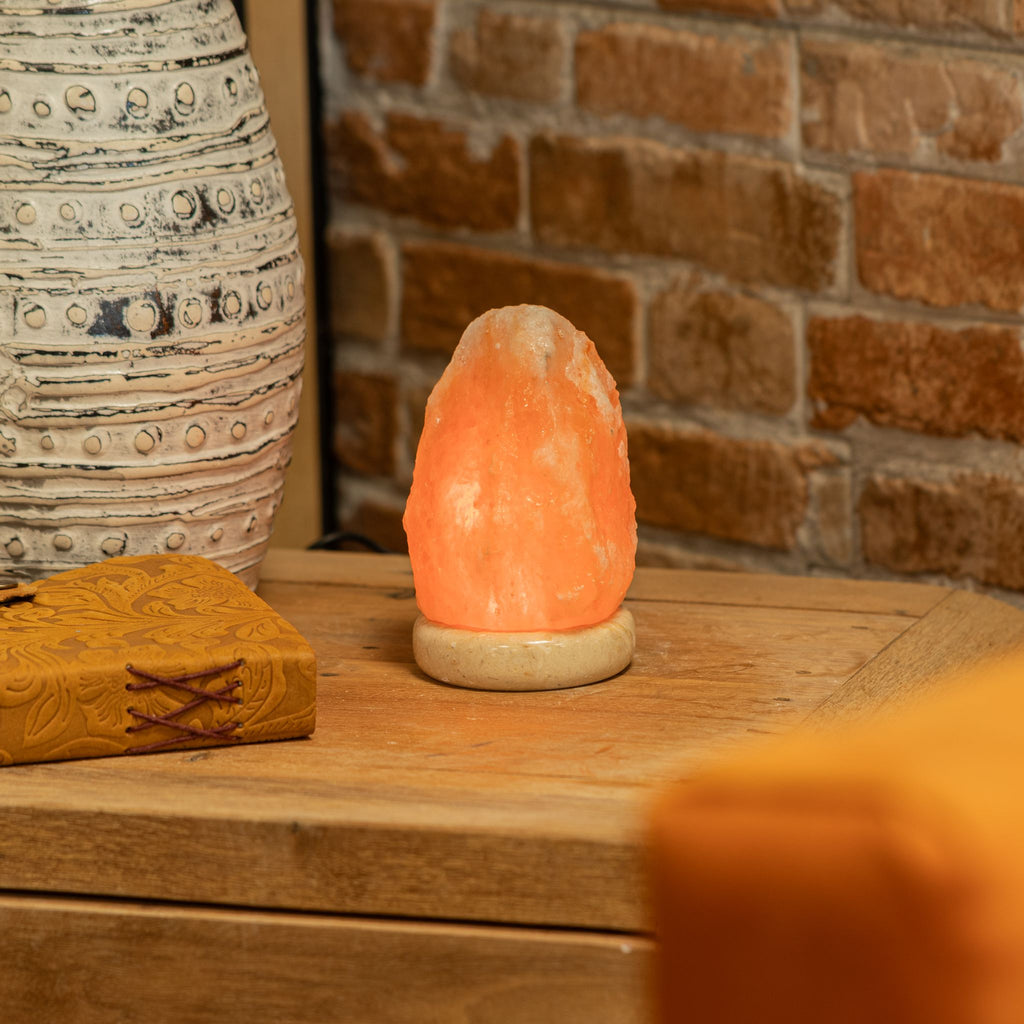 * Lampe en sel naturel USB, 11,5 cm, lumière multicolore