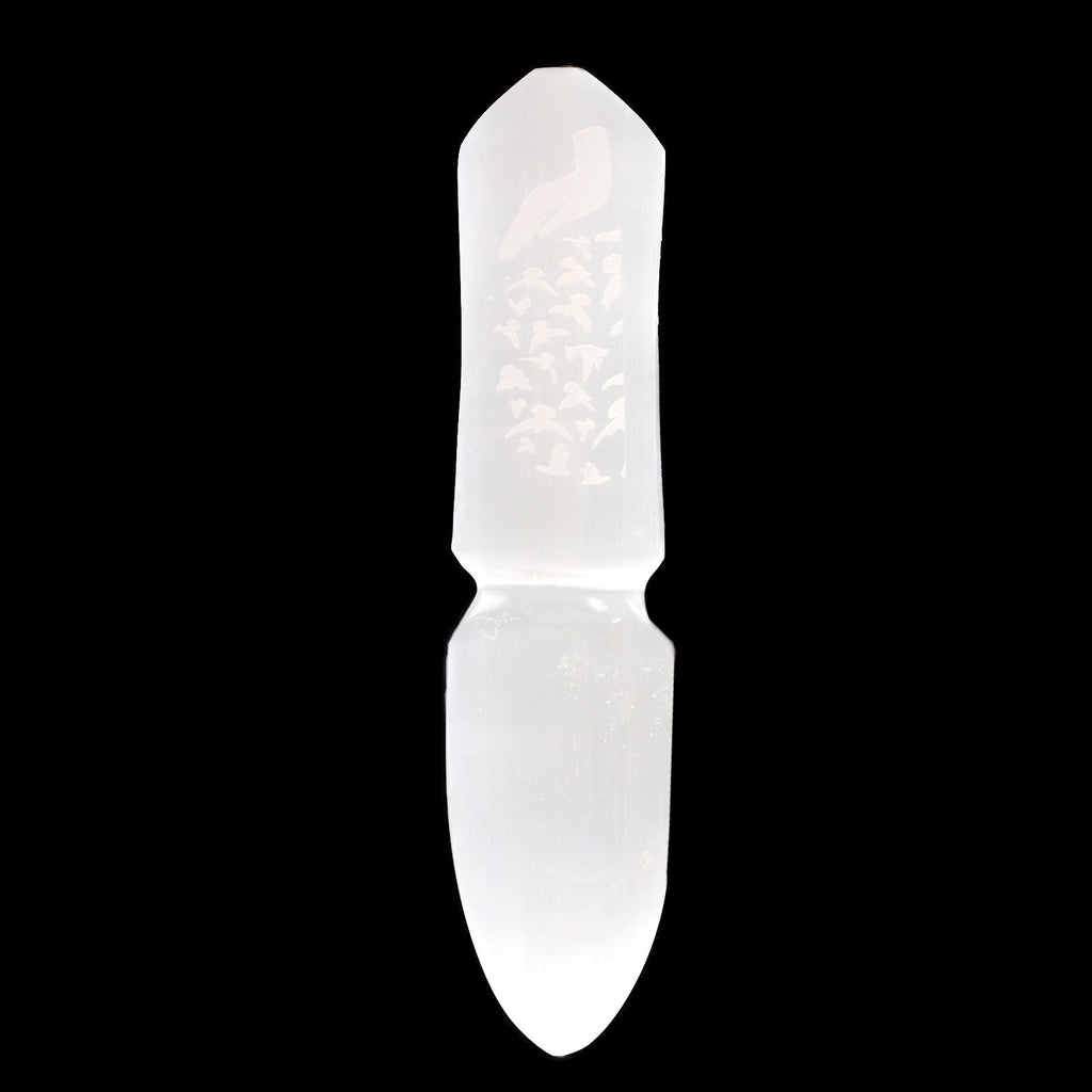 Couteau rituel en sélénite motif Libération des liens