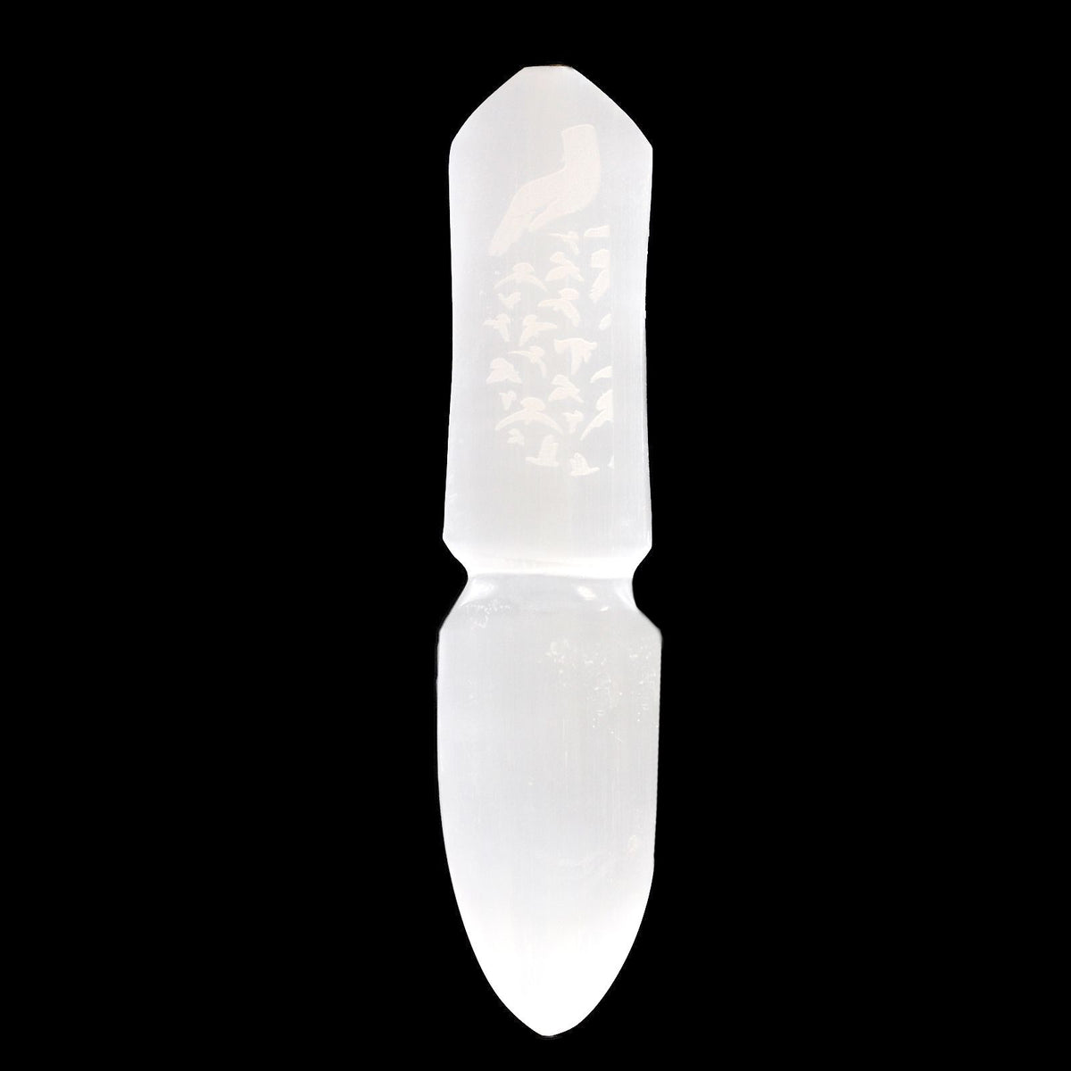 Couteau rituel en sélénite motif Libération des liens