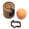* Bombe de bain avec bracelet en œil de tigre – Orange, mandarine et sel marin