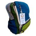 Grand Sac à Dos Structuré en Chanvre – Bleu Canard & Sauge | Artisanal Népal