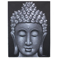 * Tableau Bouddha gris avec détails de brocart, 60 × 80 cm