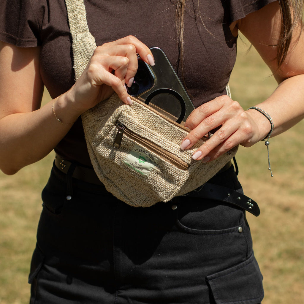Sac Banane en Chanvre Extra Pur – 100 % Hemp | Artisanal Népal