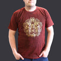 * T-Shirt en Coton Délavé Nomad Sari – Hamsa – Bordeaux – XL