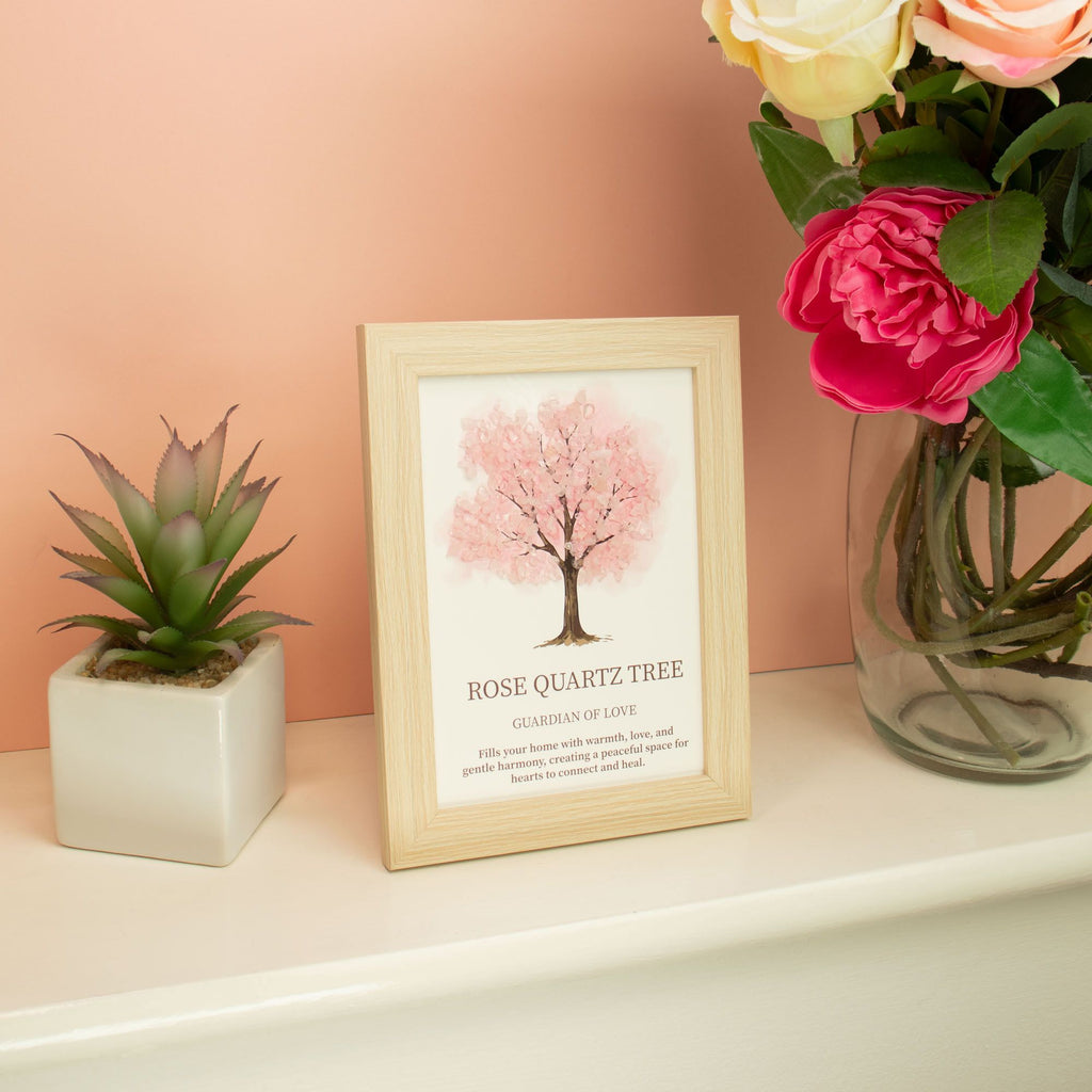 * Tableau décoratif Arbre de Vie en quartz rose
