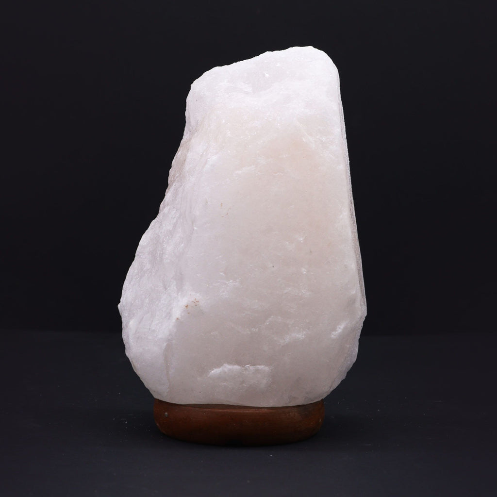 * Lampe en sel blanc de l’Himalaya avec socle, environ 2 à 3 kg