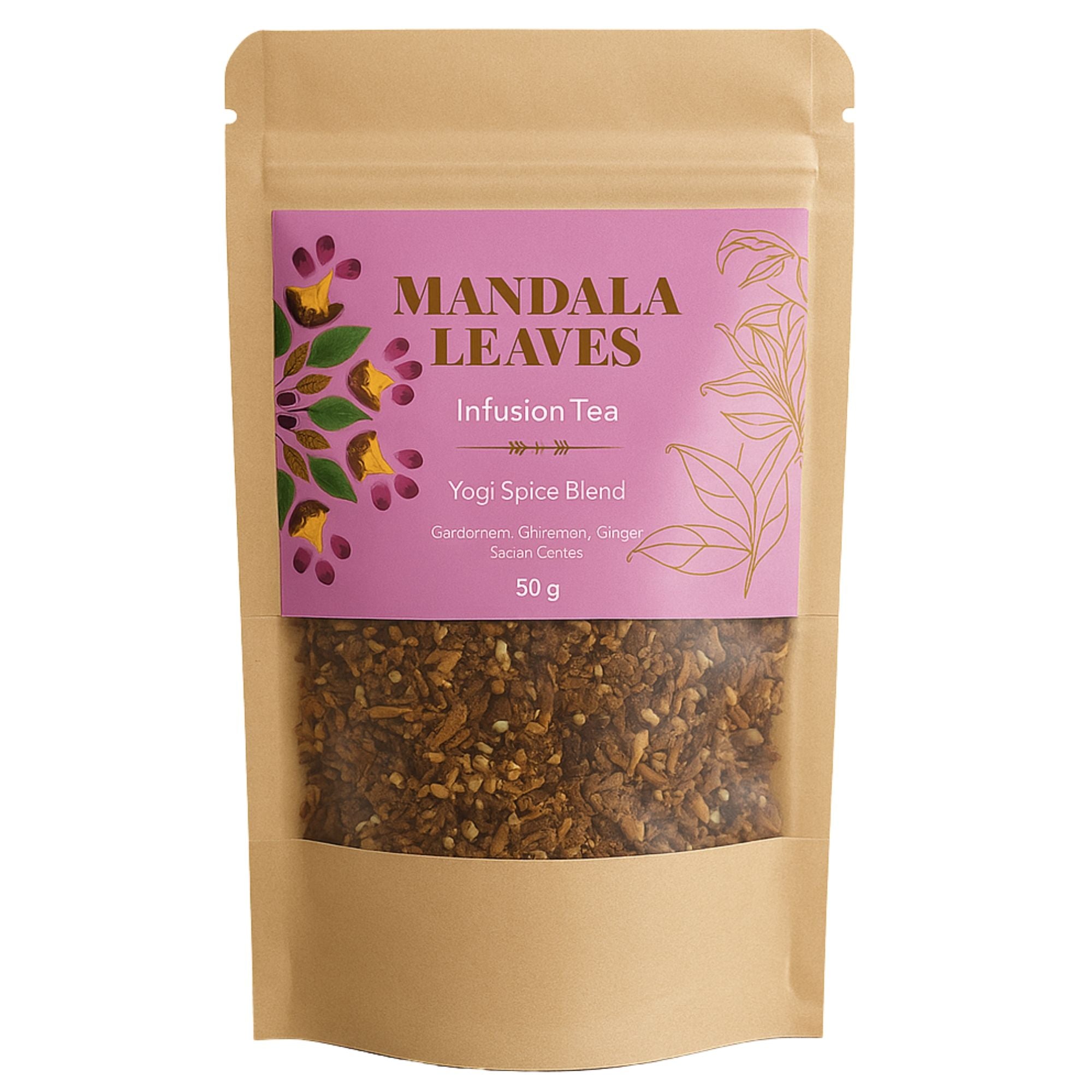 Mélange d’Épices Yogi 50g – Infusion Stimulante Cannelle Gingembre Cardamome Clou de Girofle | Sachet Artisanal