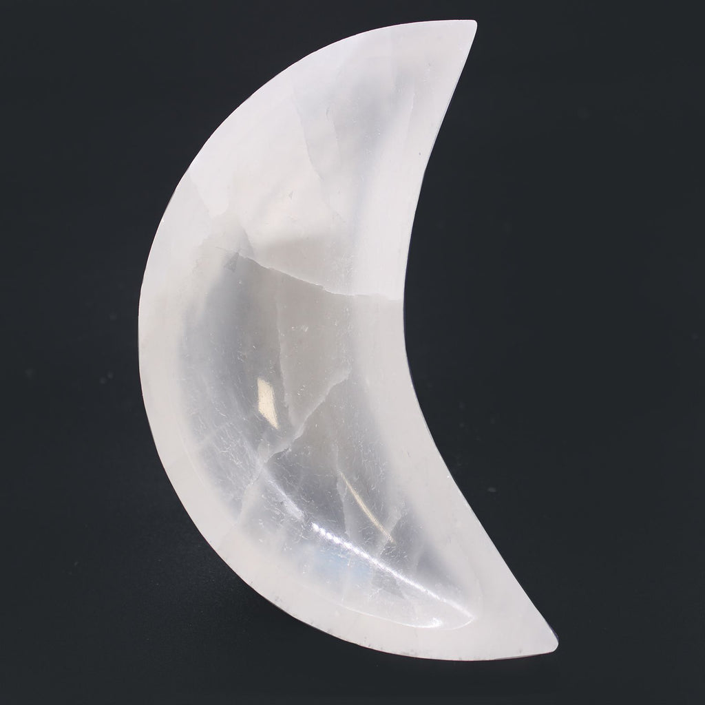 Coupelle lune en sélénite – 15 cm