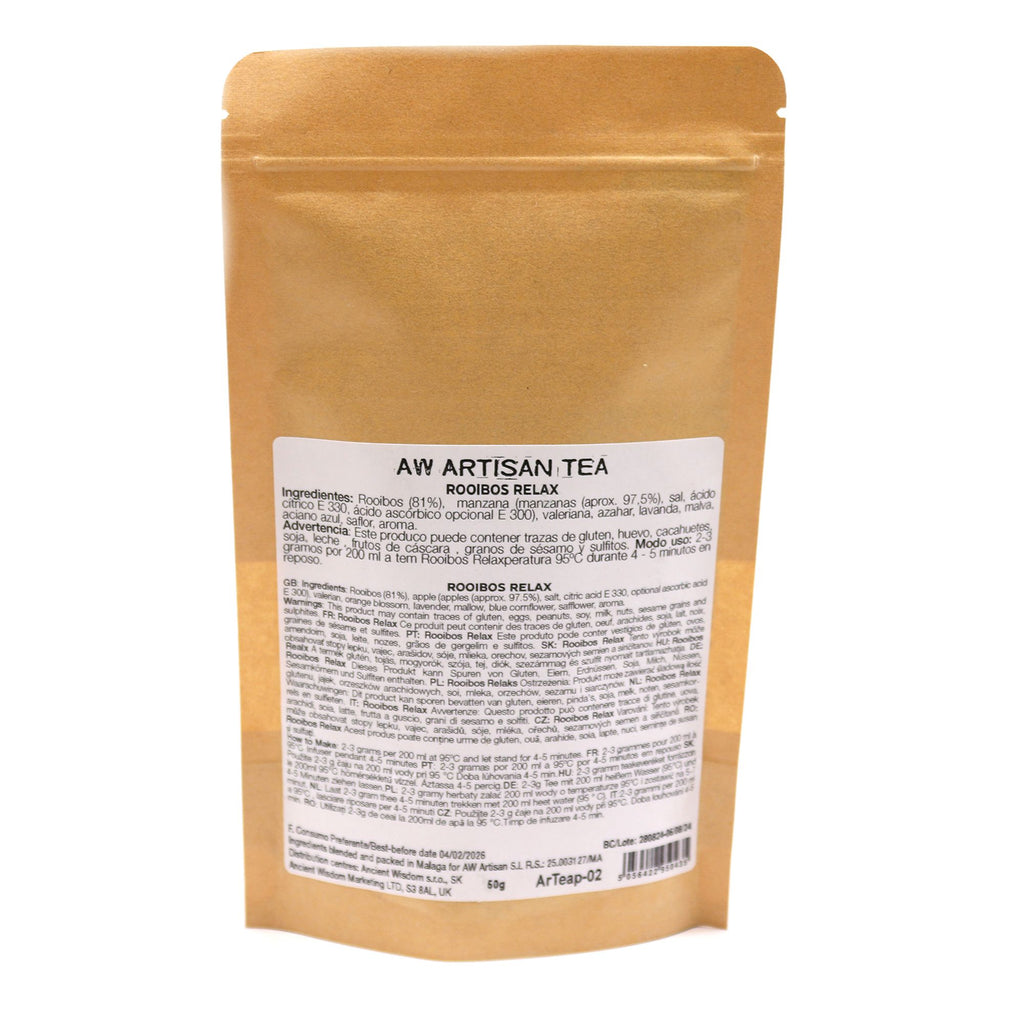 Red Bush Relax 50g – Rooibos Lavande Pomme & Orange | Infusion Relaxante Artisanale Sachet