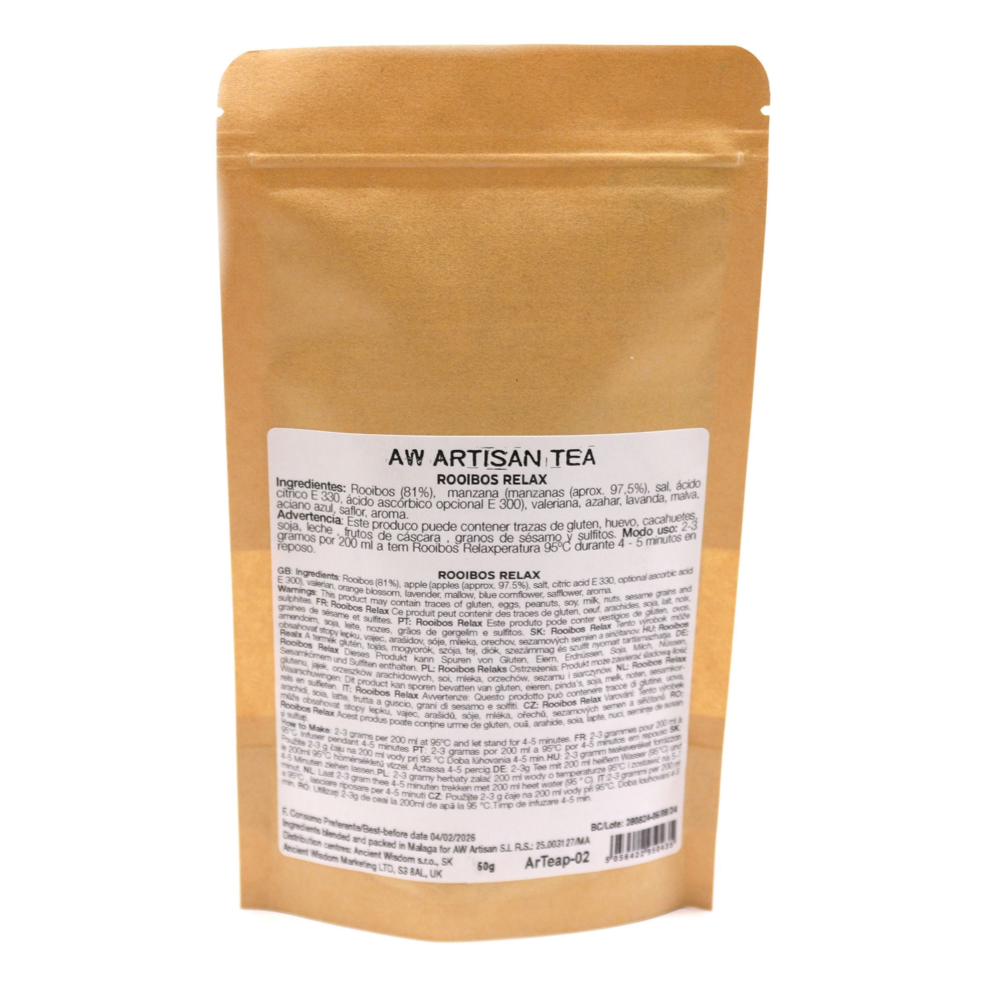 Red Bush Relax 50g – Rooibos Lavande Pomme & Orange | Infusion Relaxante Artisanale Sachet