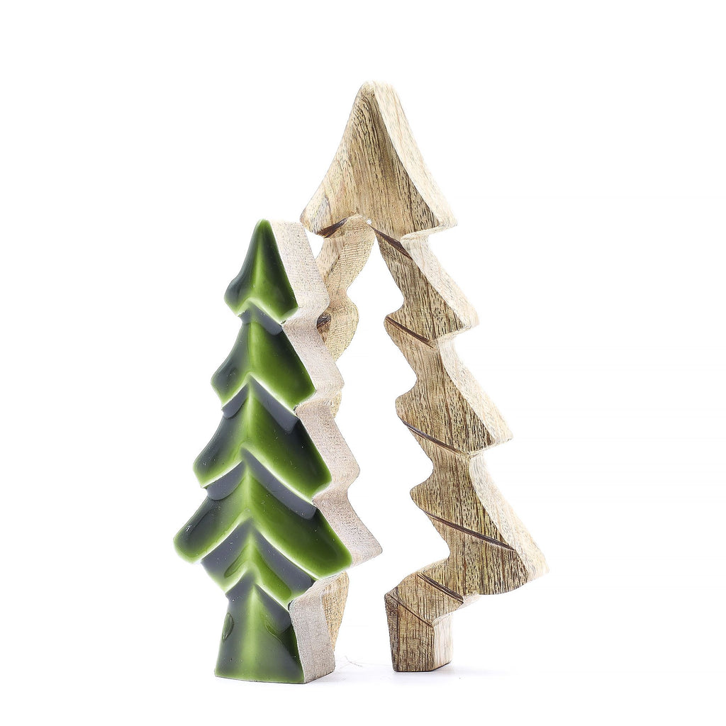 * Perdu dans la forêt – Petite décoration en bois sapin dans un sapin – 15 × 10 cm