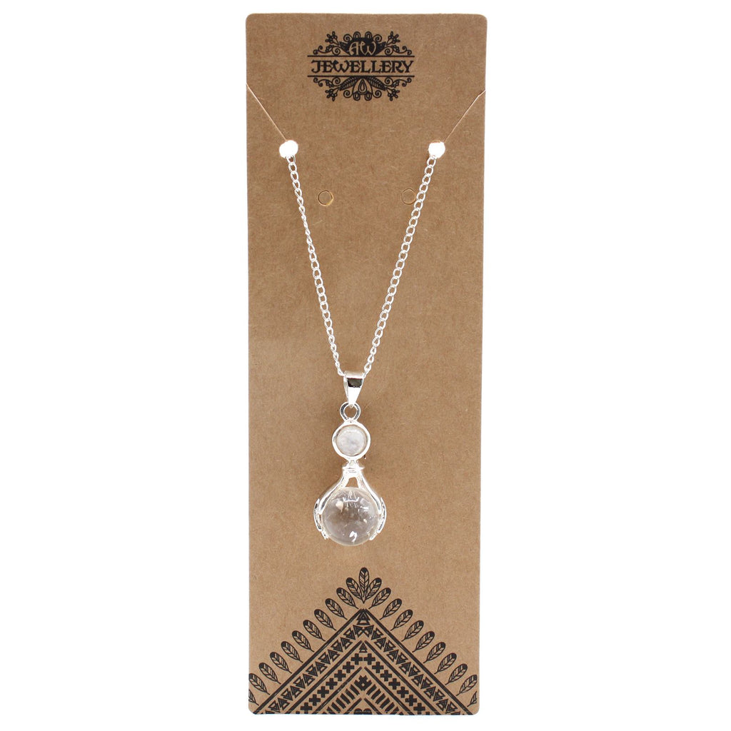 * Pendentif Mains guérisseuses en cristal de roche