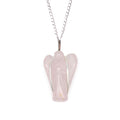 Pendentif ange gardien en quartz rose