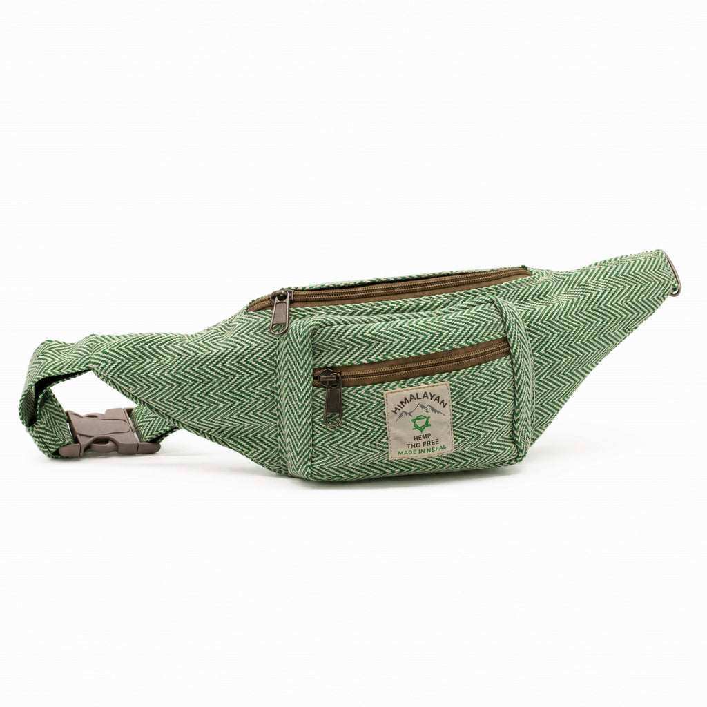 Sac Banane en Coton et Chanvre – Coloris Sauge | Style Ceinture Artisanal