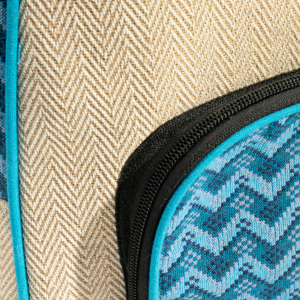 Sac à Dos Medium Katmandou – Motif Dhaka Traditionnel | 30x21x9cm | Artisanal Népal