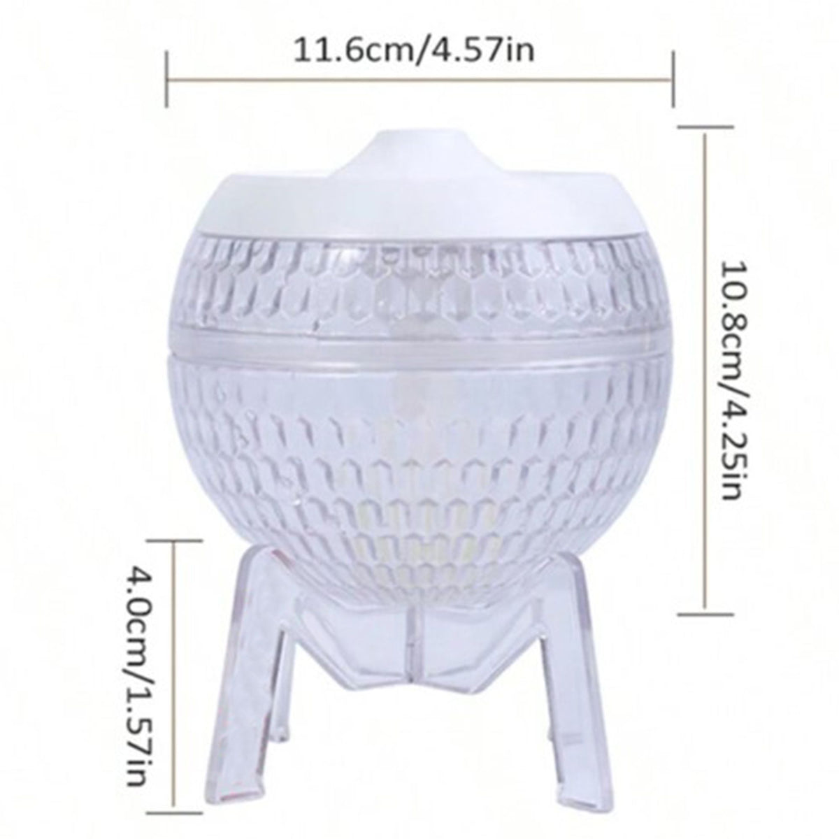 * Humidificateur transparent Mondo Planet – USB et éclairage multicolore vers le bas