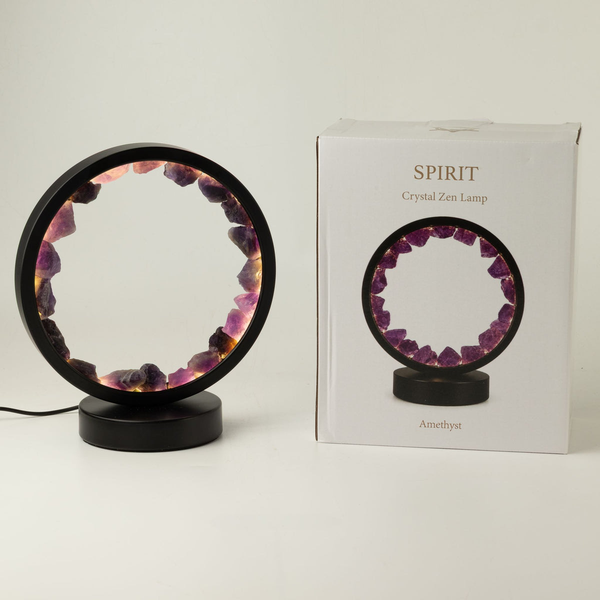 * Lampe halo en améthyste – Esprit Zen