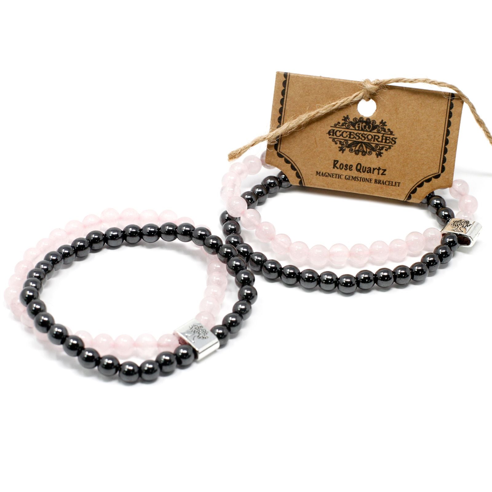 Bracelet Magnétique en Pierres Naturelles – Quartz Rose