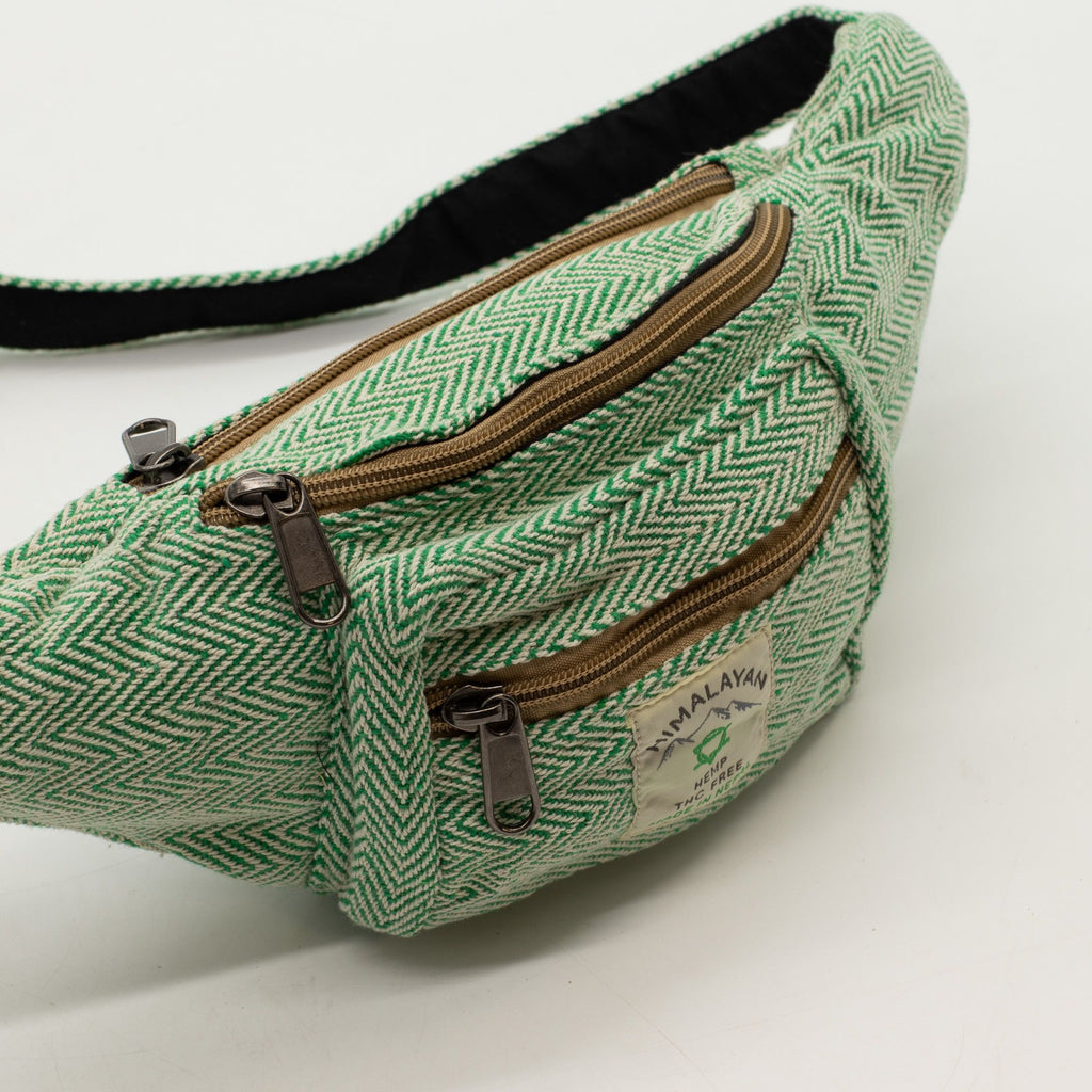Sac Banane en Coton et Chanvre – Coloris Sauge | Style Ceinture Artisanal